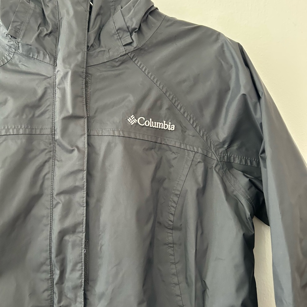 Columbia Arcadia II Black Rain Jacket rain Omni-Tech waterproof Size Medium - Picture 3 of 10
